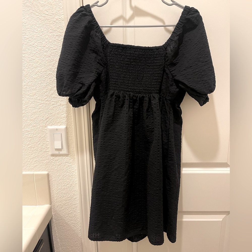 Old navy Seersucker Puff-Sleeve All-Day Fit & Flare Dress for Women